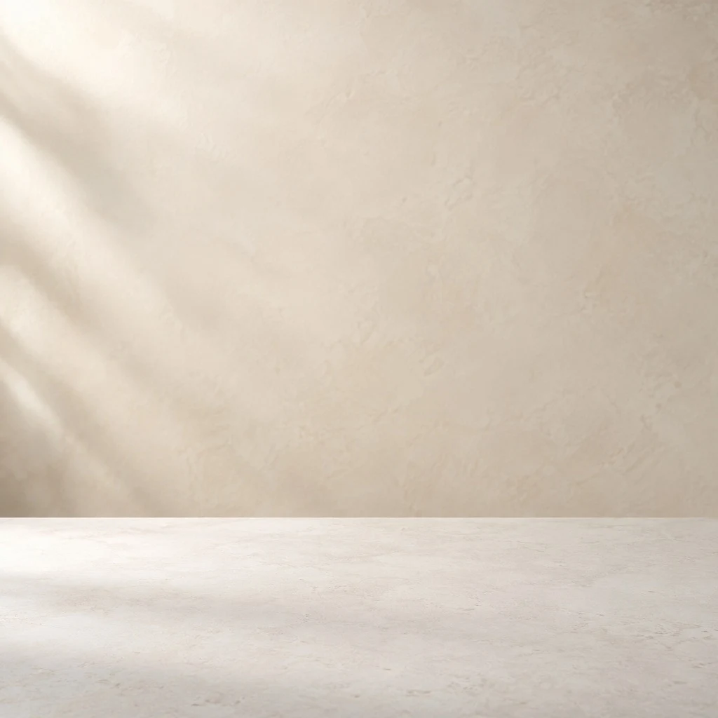 AI illustration of a warm ivory studio background for clothing photography